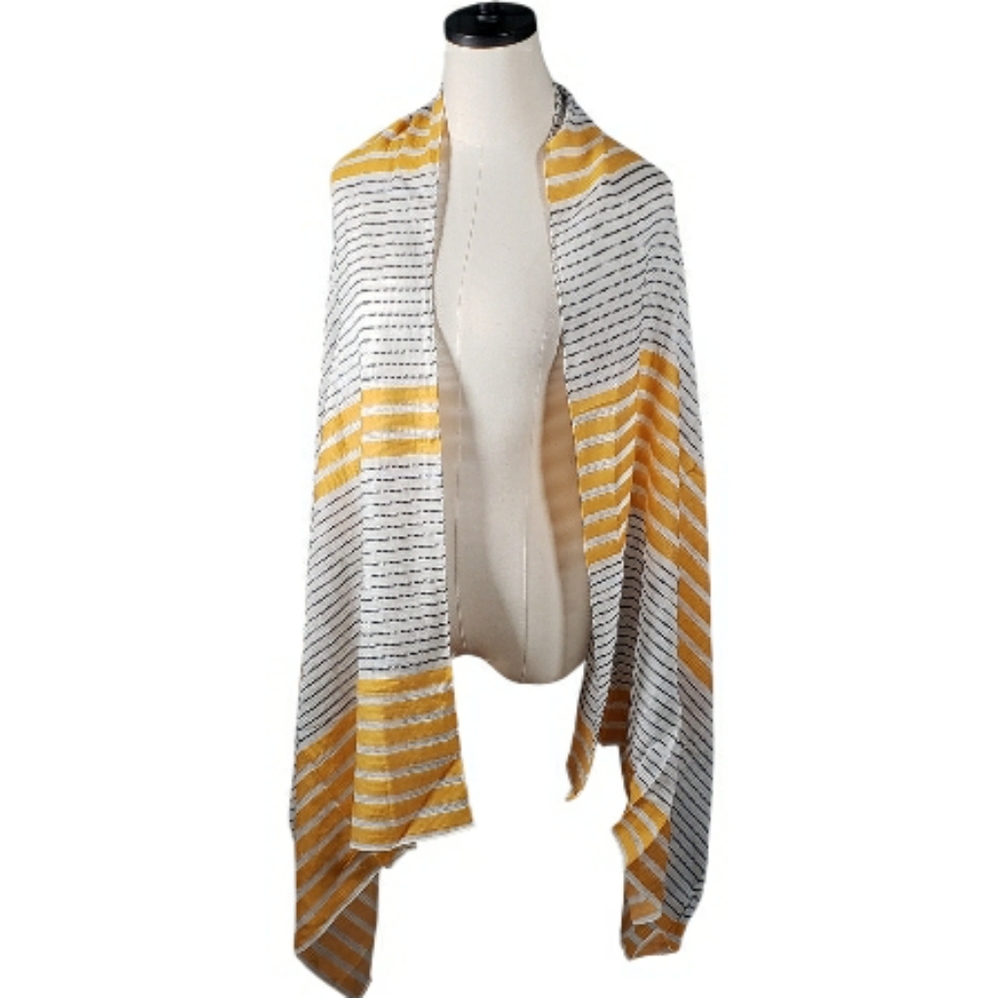 Tommy Bahama Cotton Modal Woven Sunny Vacation Scarf Preppy Boho Artsy Teacher